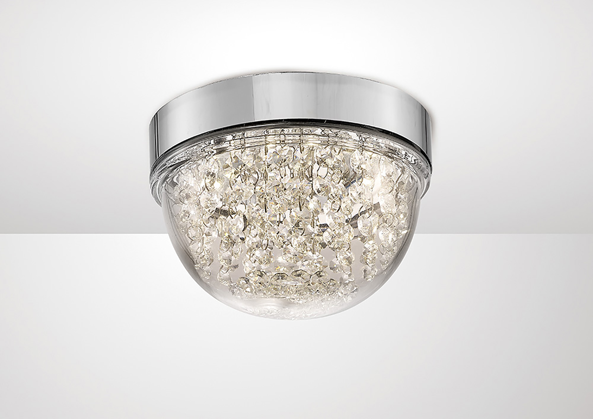 IL80010  Harper Crystal 6W LED  Flush Ceiling Light